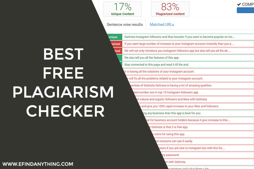 what is the best free plagiarism checker